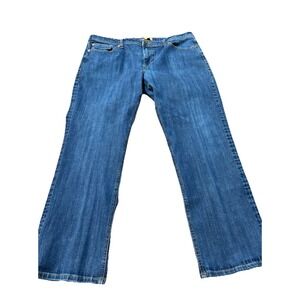 Seven7 Jeans Mens 38x29 Straight Leg Whiskered medium Blue wash Stretch Denim